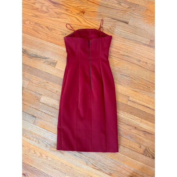 Finders Keepers Lucie Wine Red Midi Dress Size S - Picture 7 of 15